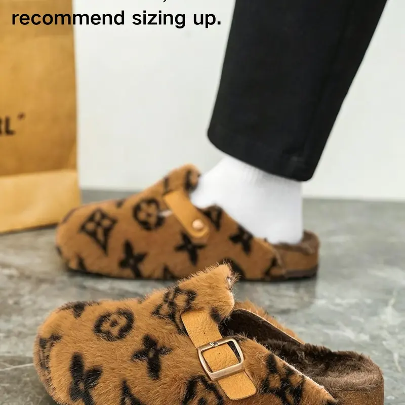 Unisex High-Quality Fuzzy Slippers, Fluffy House Slippers, Indoor & Outdoor Slippers, Non-Slip Warm Slippers, Tie-Dye Design, Elegant Wide Fit, Perfect Gift for Fall & Winter