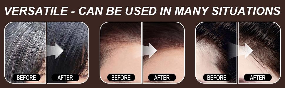 Hairline Powder for Bald Spots, Eyebrows, Beard Line, Light-Blonde Hair Fibers for Thinning Hair Shadow Powder Haircare Cosmetic Ash Brown Daily