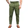 Runcati Mens Chino Pants Slim Fit Flat Front Stretch Skinny Tapered Dress Pants Casual Trousers Brown suit trousers