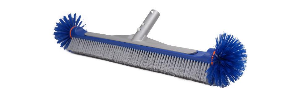 Poolwhale Professional 17.5" Floor & Wall Pool Cleaning Brush with Tough Around Nylon Bristles Poolwhale Professional 17.5" Floor & Wall Pool Cleaning Brush with Tough Around Nylon Bristles