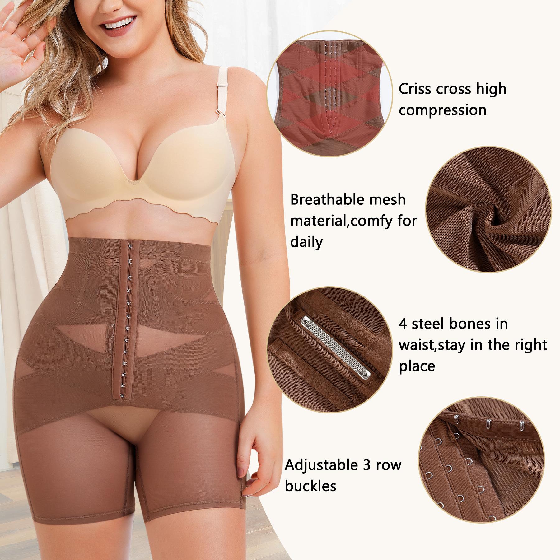 Women's Strong Compression Shapewear Underwear, High Waisted Shapewear, Waist Cinching Butt Lifting Shorts, Slimming Body Shaper Panties for Women