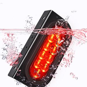 Nilight 6 Inch Oval Trailer Tail Light with flush Mount Grommets Plugs w/Mounting Brackets 2PCS Red Waterproof Stop Brake Turn Trailer Lights for RV Truck  dealsforyoudays Led Blinker
