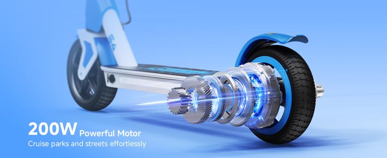 【Valentine's Day】 Electric Scooter, 12 MPH Speed, with Music, 5-9 Miles Range, 200W Motor,  Disc Brakes, UL Lithium Battery,  6.5-Inch Solid Tires Foldable Electric Scooter for Kids Ages 6-14