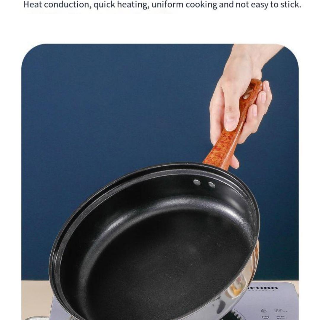 6pc Stainless Steel Multi-Function Cookware Set, Durable Easy Clean Non-Stick Pot, Soup Pot, Milk Pot, Fry Pan, Water Kettle Suitable for restaurant and home kitchens