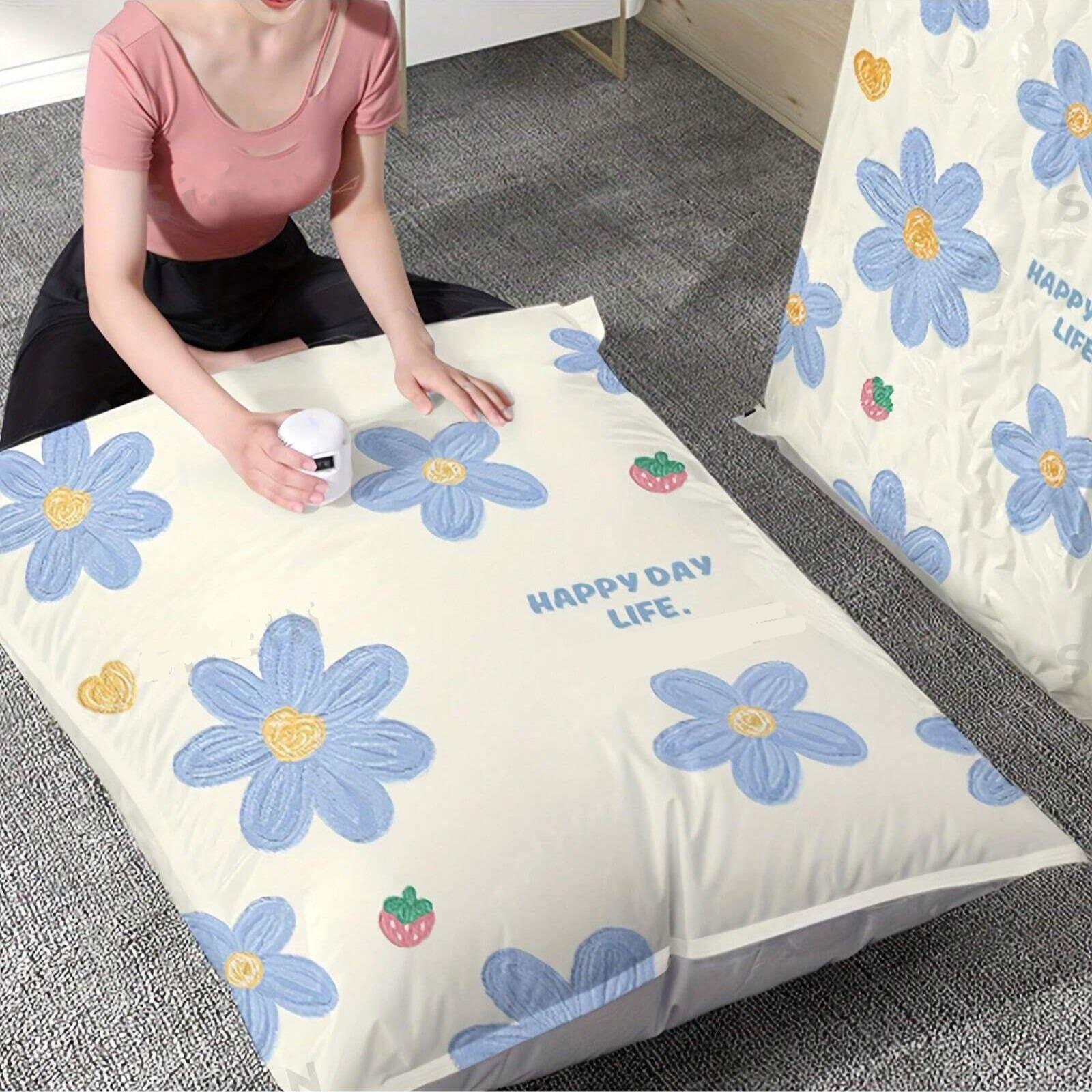 Vacuum Compression Storage Bags, Space Saving Bags, Vacuum Sealer Bags, Long Rectangle Plastic Multi-Functional Bag with Zipper Seal, Moisture Proof, Saves 80% Space