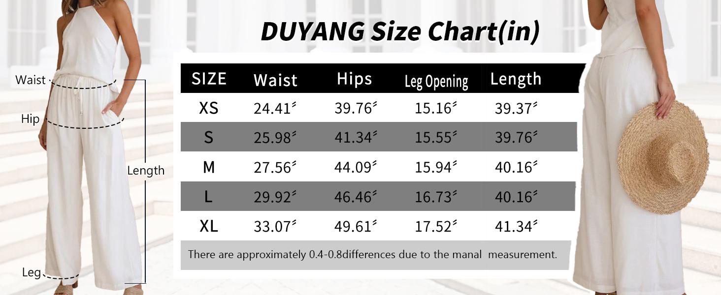 Songling Womens Cotton Linen Palazzo Pants Drawstring Elastic Waist Casual Wide Leg Trousers with Pockets Fit Summer Lightweight Apricot Basic Loose Bottoms Womenswear Wideleg Minimalist