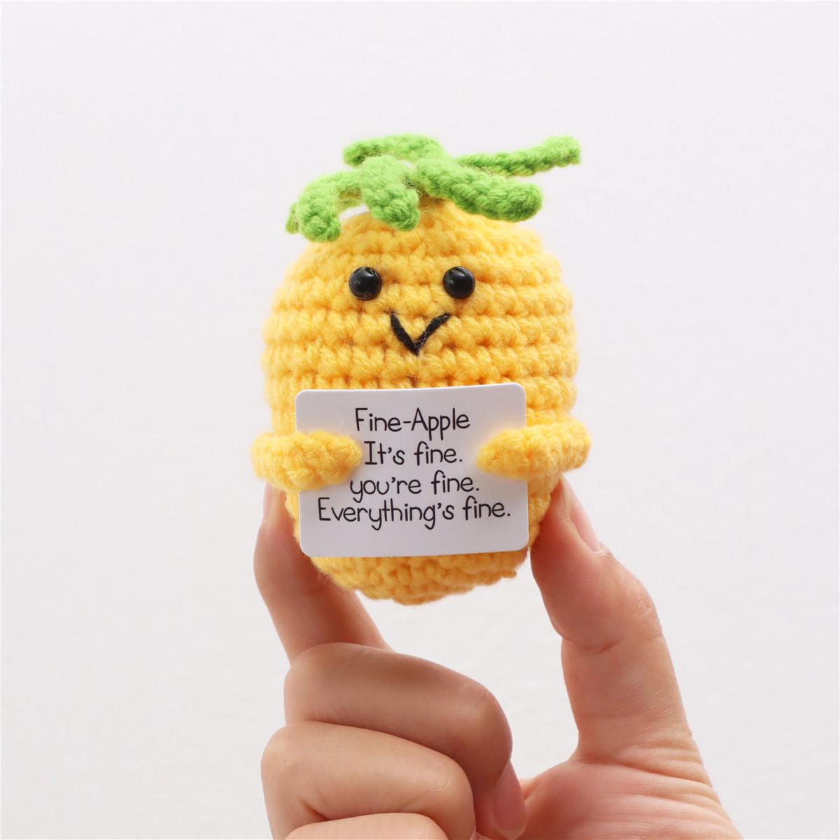 Cute Turtle Design Crochet Plush Toy, 1 Count Positive Potato Turtle Crochet Plush Toy, Soft Knitting Desktop Ornament, Perfect Gift for Birthday & Holiday, Stuffed Animals, Home Decor, Durable Soft Fluffy, Soft Stuffed Figure