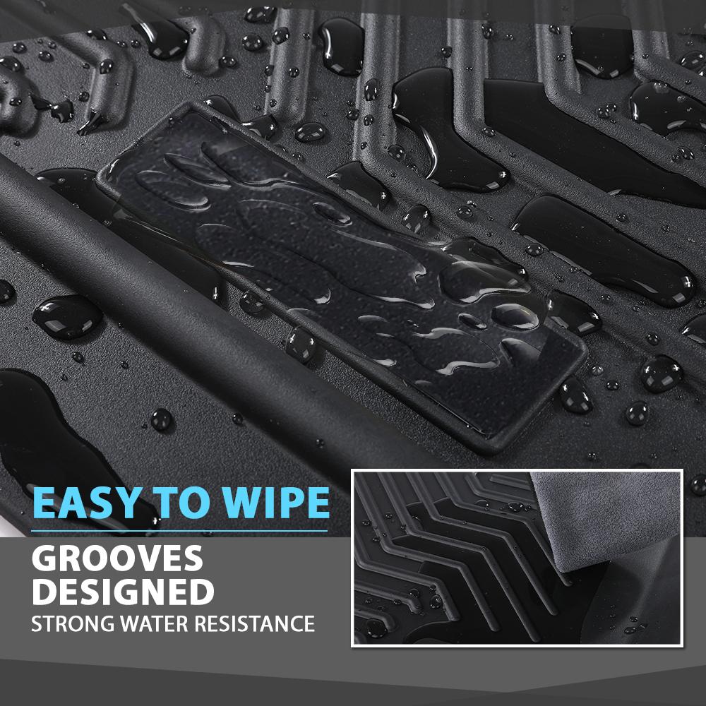 Car Floor Mats Fit for 2020-2024 Tesla Model Y,All-Weather Protection,Waterproof & Easy Clean Rubber Liners,3D Molded Anti-slip Mats