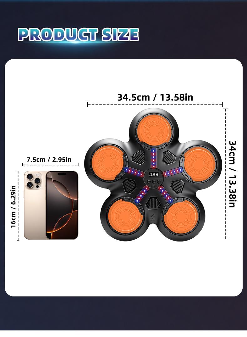 Smart Bluetooth-compatible Boxing Machine for Kids Aged 3+, Space-Saving Design, Precise Counting, Fun Fitness, USB PD Charging, Gift Idea