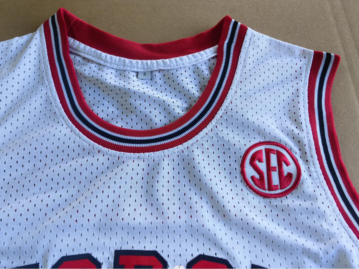 Men's Retro Edwards College #5 Basketball Jersey Stitched White Black S-XXL Gifts for Christmas,New Year