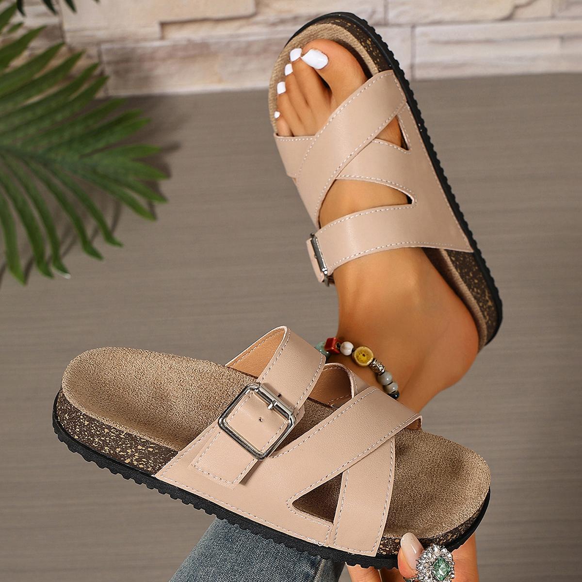 2026Casual printed Women sandals with velcro, Casual Summer Footwear, are versatile and cozy, perfect for going out in summer.
