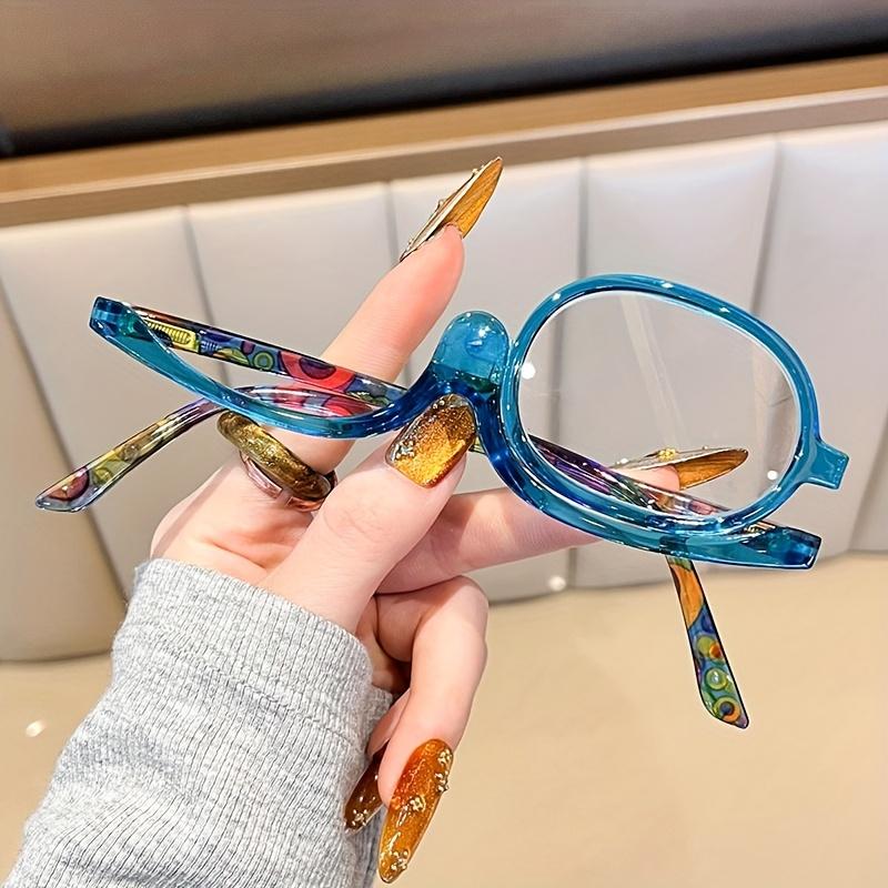 Colorful makeup reading glasses with multi-functional spring legs, super light and 180-degree rotatable reading glasses, with a free glasses cleaning cloth Multiple color combinations are available, High Quality Eyewear