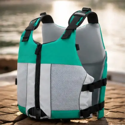 Adjustable Water Safety Life Jacket - Classic Unisex Design with Front/Rear Storage Compartments for Multiple Water Activities