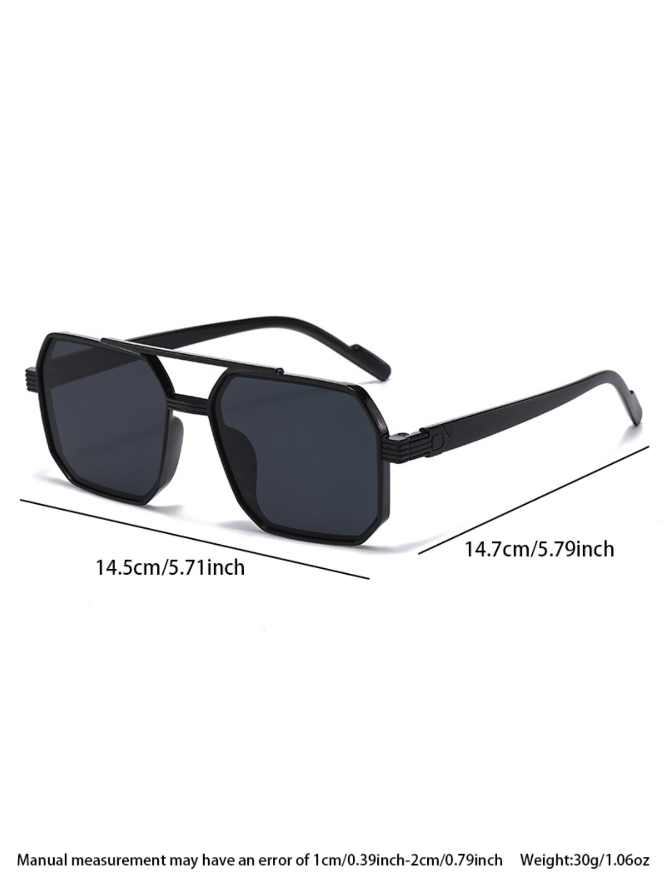 Square Frame Unisex Sunglasses, Casual All-Season Decorative Lens, Perfect for Work & Leisure, Matches Daily