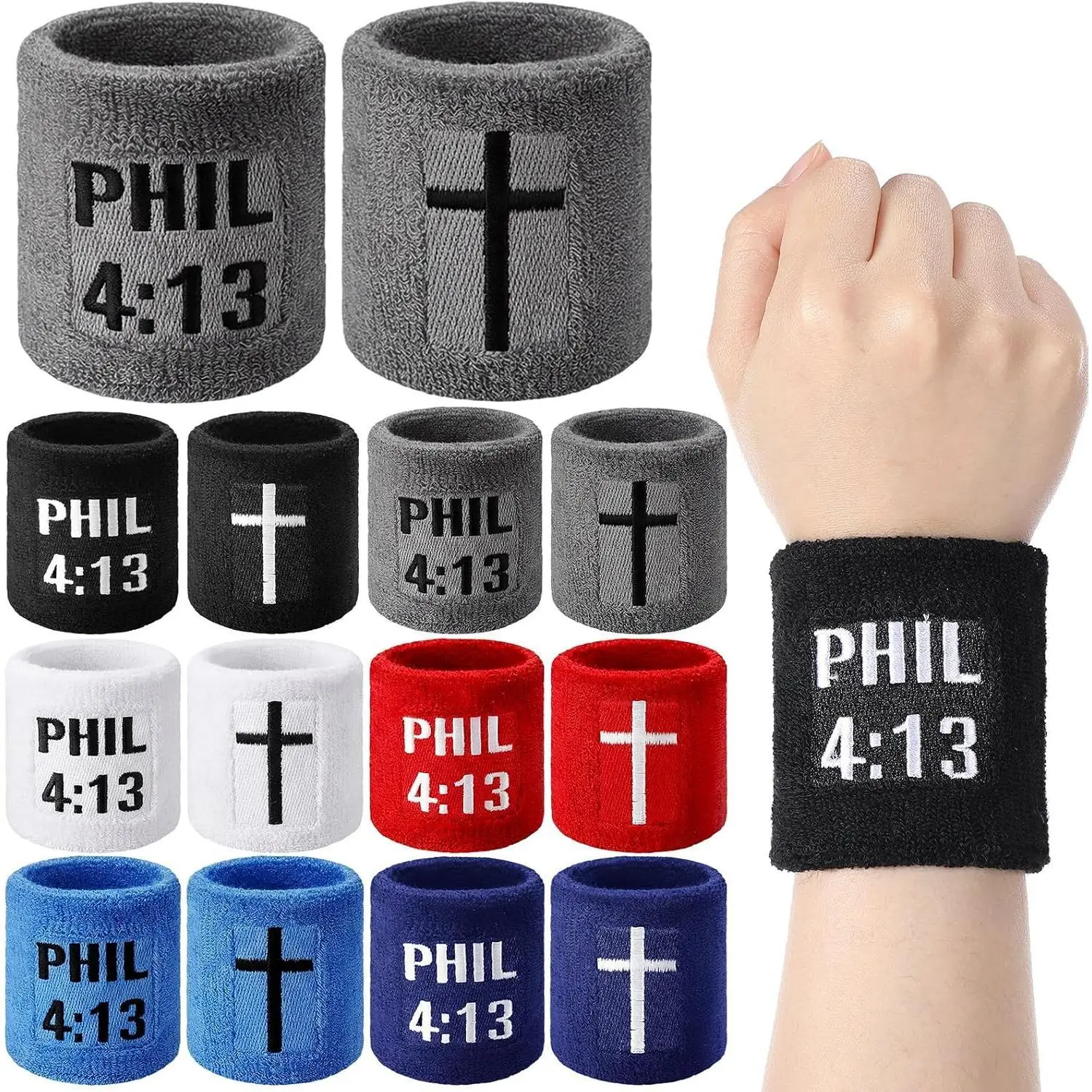 6 Pair Cross Wristband Baseball Drip Football Accessory