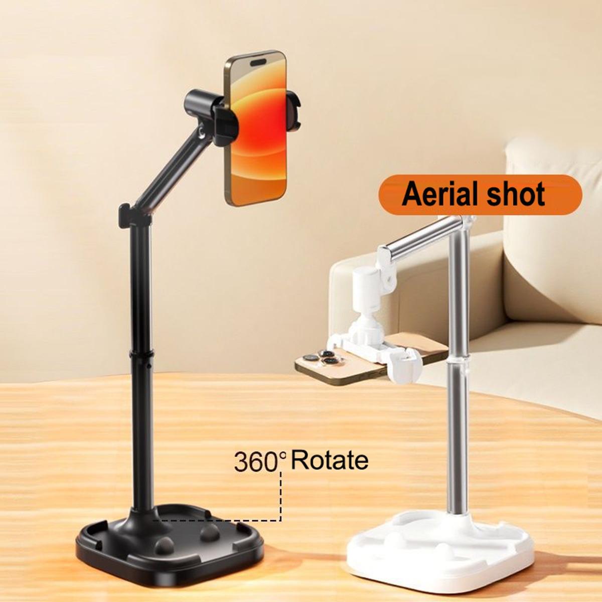 360° Rotating Desktop Phone Holder, Adjustable Live-Streaming Stand, Aluminum Alloy Selfie Accessory and Lazy Bracket Tablet Stand, Stable Phone Holder, Smartphone Holder, Cell Phone Stand