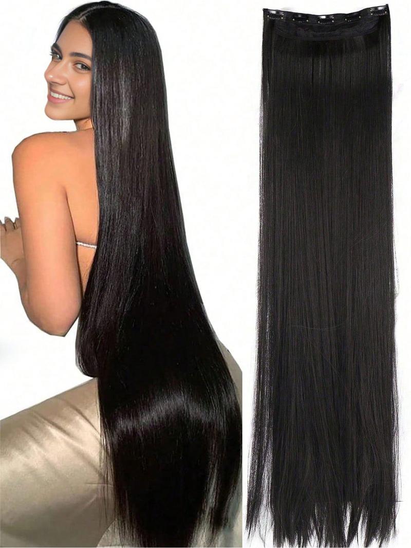 Super Long Straight Hair Extensions for Women, 30 Inch Clip-In Hairpieces, Invisible Instant Styling, Perfect for Cosplay and Daily Use