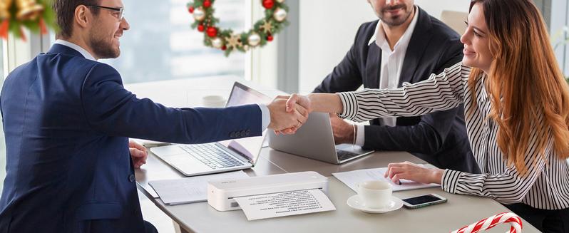 JADENS Portable Printers Wireless for Travel, Support 8.5" X 11" US Letter, Bluetooth Thermal Printer Inkless Mobile Printer for Office Home