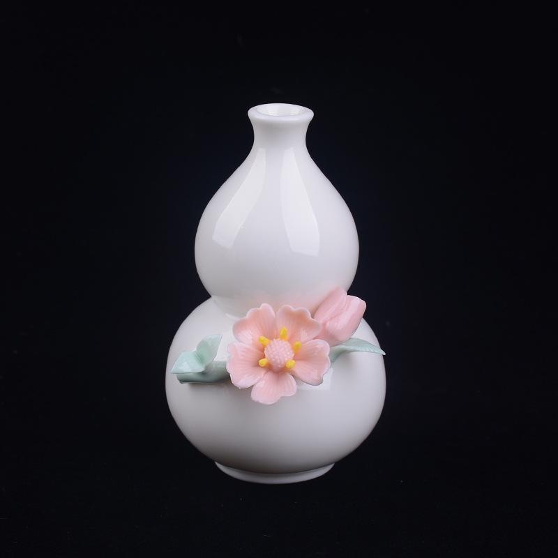 Handmade Ceramic Gourd-Shaped Vase, Gourd-Shaped Ceramic Flower Vessel, Creative Home Ceramic Decoration