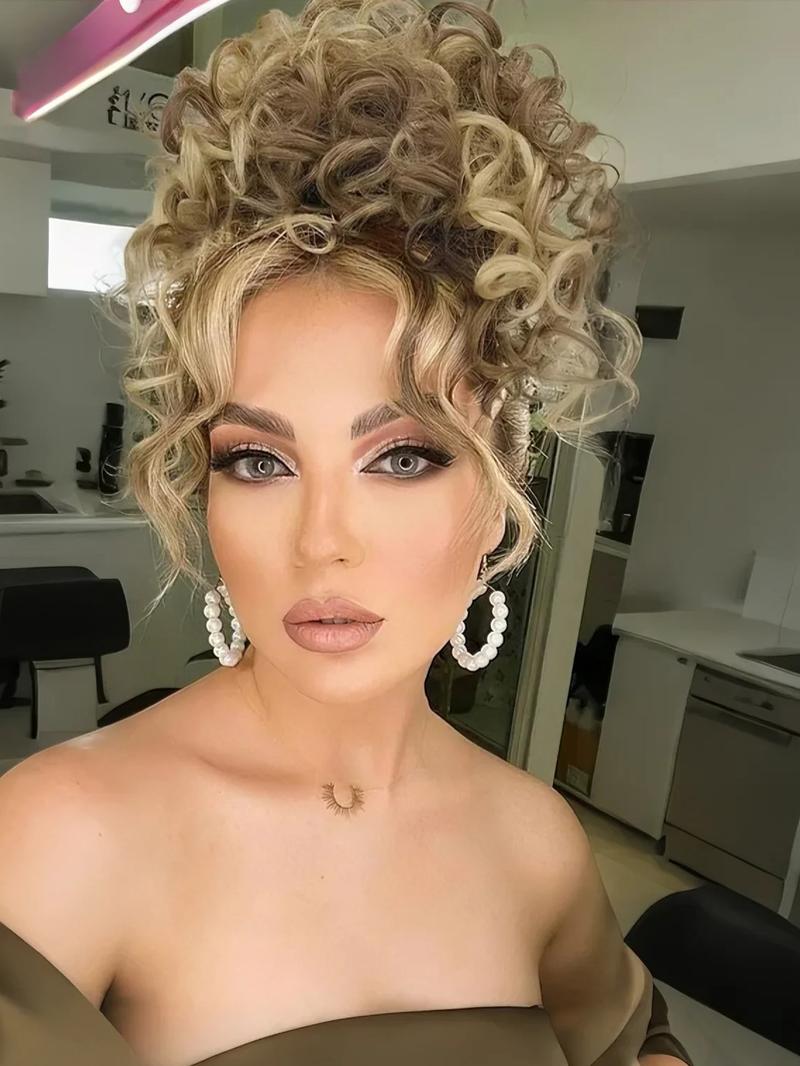 Natural Messy Bun Hair for Women, Synthetic Loose Wave Bun Hair is Ponytail Extension with Elastic Drawstring,  Gorgeous Bun Perfect for Beginners Daily Wear &Party Use. Synthetic Curly Hair (8 Inch)