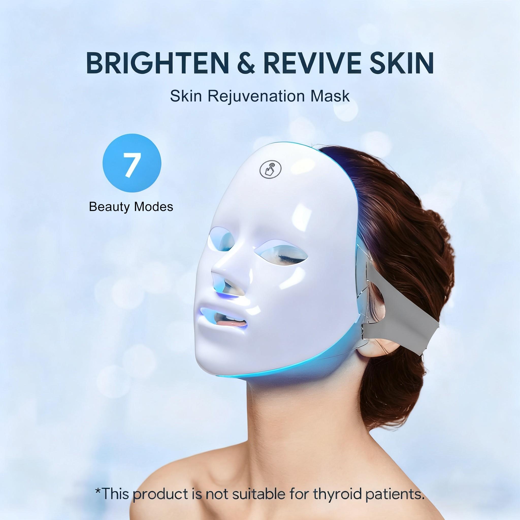 2027 New Light Therapy Mask, LED Mask, Skin Repair, Acne Removal, Anti-Wrinkle, Portable Skincare Tool, Facial Care Tools, USB Charging, Home Beauty Kit, Free Cleansing Brush