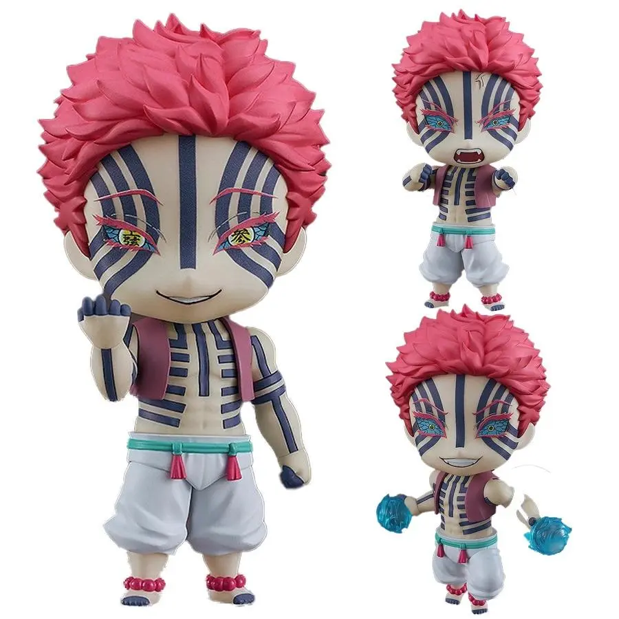 10cm/3.94in Kimetsu no Yaiba Anime Figure Upper Three Akaza Action Figure Kamado Tanjirou Figurine PVC Collection Model Doll Toy Popular toys 2026 Hot selling toys