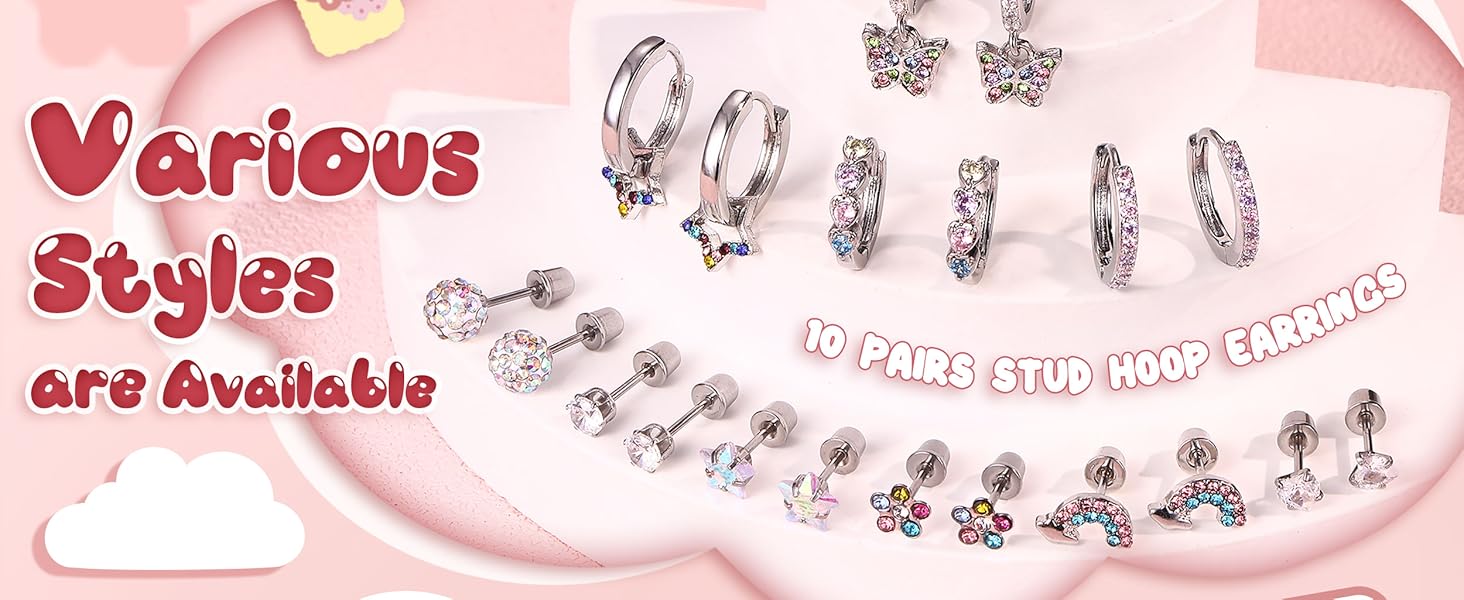MILACOLATO Hypoallergenic Earrings For Girls Women Surgical Stainless Steel Screw Back Earrings Set For Sensitive Ears Kids Earrings Toddler Earrings Cute Girls Earrings MILACOLATO Hypoallergenic Earrings For Girls Women Surgical Stainless Steel Screw Back Earrings Set For Sensitive Ears Kids Earrings Toddler Earrings Cute Girls Earrings
