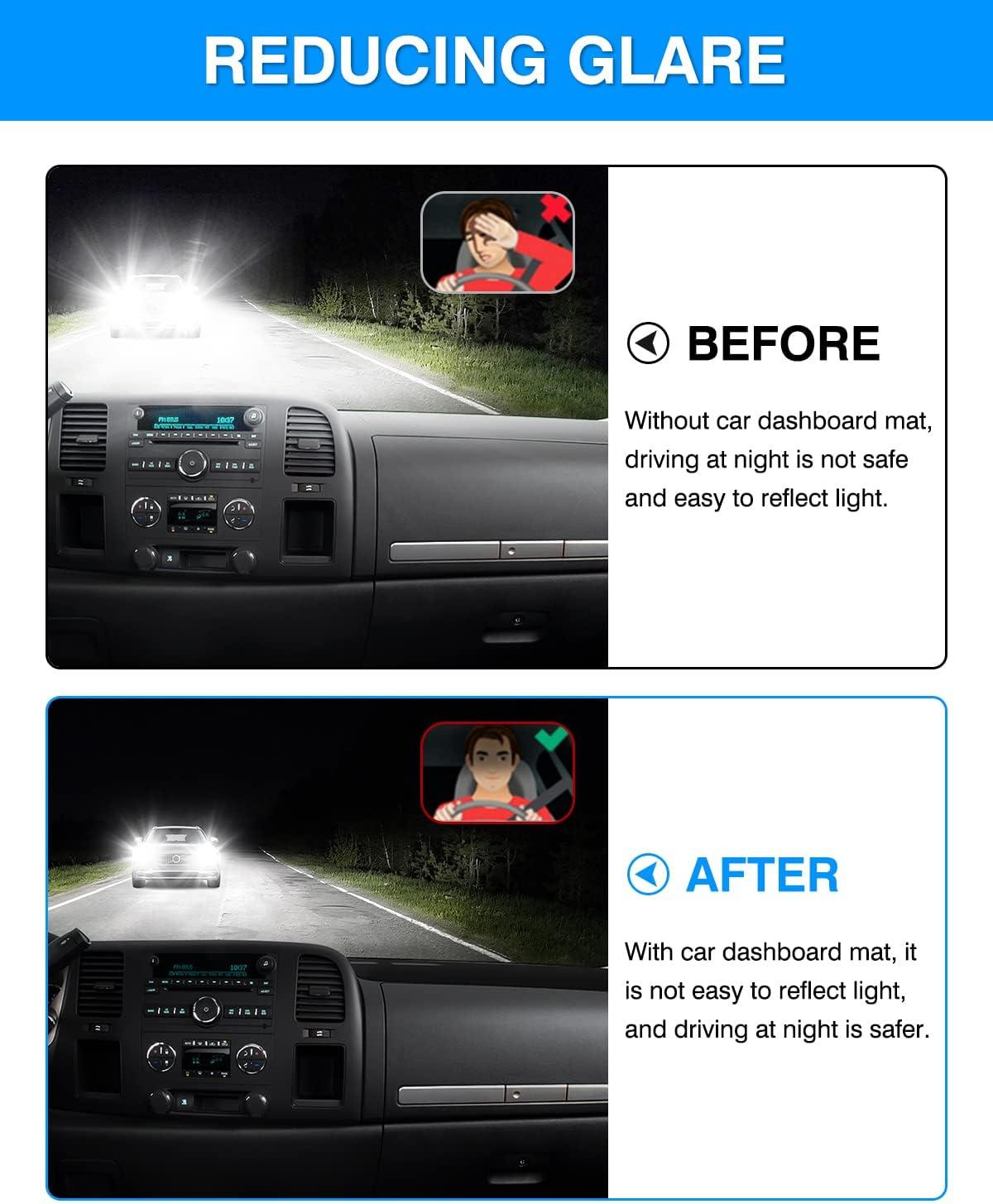 KUST Dashboard Cover Mat for 2014-2018 Chevy Chevrolet Silverado/GMC Sierra 1500, 2015-2019 Silverado/GMC Sierra 2500HD 3500HD Accessories Dash Cover Flannel Sunshade Glare UV Rays Protector