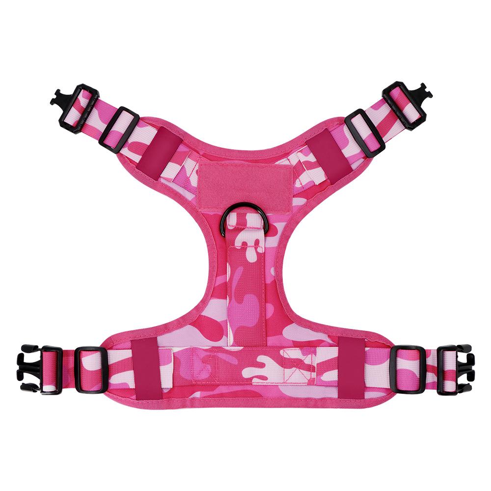 Pink Camo Tactical Dog Harness for Small Medium Large Dogs No Pull Adjustable K9 Working Training Easy Control Pet Vest Military Service Harnesses