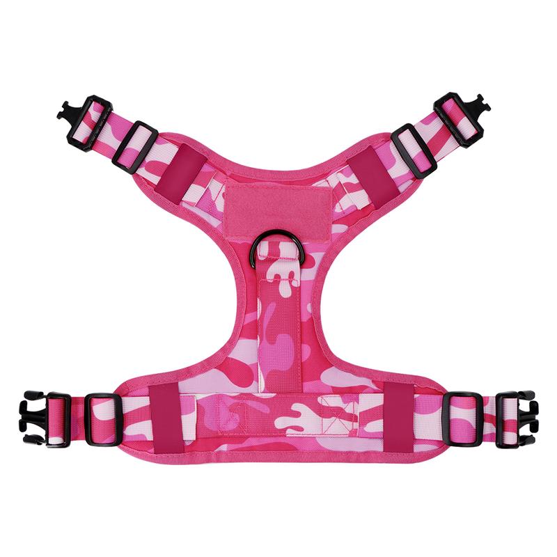 Pink Camo Tactical Dog Harness for Small Medium Large Dogs No Pull Adjustable K9 Working Training Easy Control Pet Vest Military Service Harnesses
