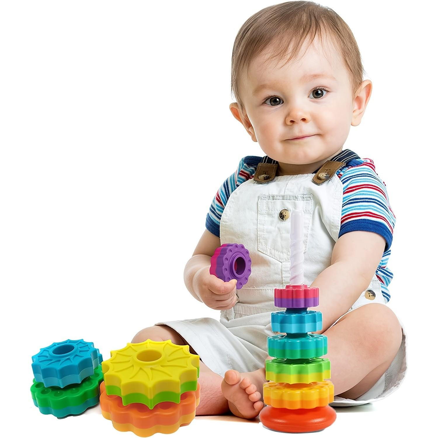Rotating Tower Toy, 1 Set Early Education Color Recognition Toys, Parent-Child Interactive Game Toys, Educational Toy for Kids