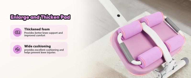 6 in 1 Multifunctional Ab Machine, Adjustable Ab Workout Equipment, Ab ＆ Sit Up Machine for Stomach Workout, Foldable Abdominal Trainer with Knee and Back Protection, Full Body Workout for Home