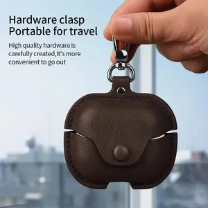 Case for Samsung Galaxy Buds 3 Pro 3Pro Leather Business Style Cases Wireless Earphone Headphone Cover with Hook Accessories
