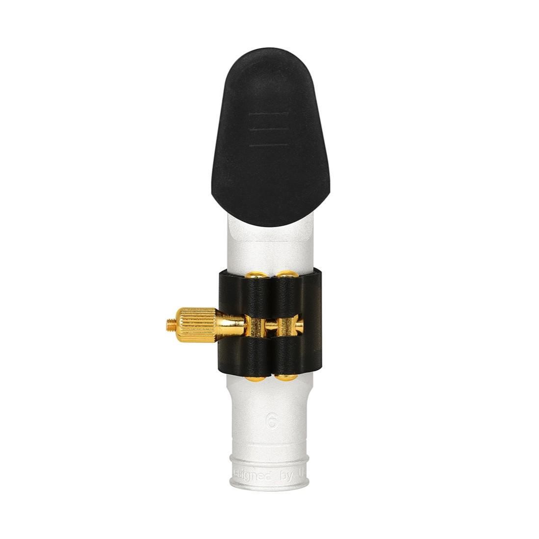 SLADE Brass Alto Sax Metal Mouthpiece Silver or Gold Plated with Wooden Gift Box, Sax Mouthpiece Upgrade for Practice Performance Gift