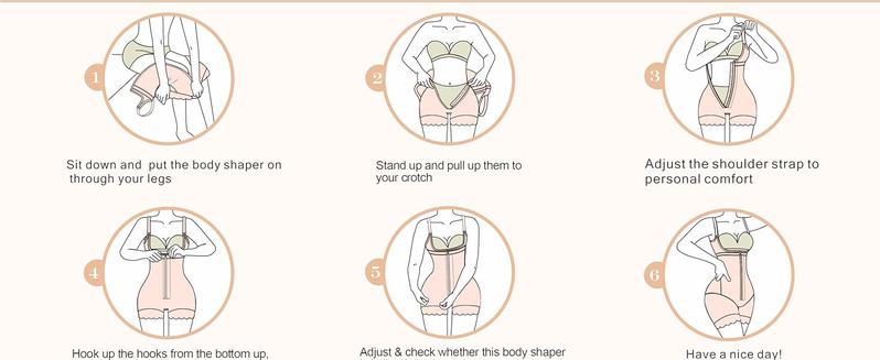 YIANNA Fajas Colombianas Shapewear for Women Tummy Control Shapewear Butt Lifter Bodysuit