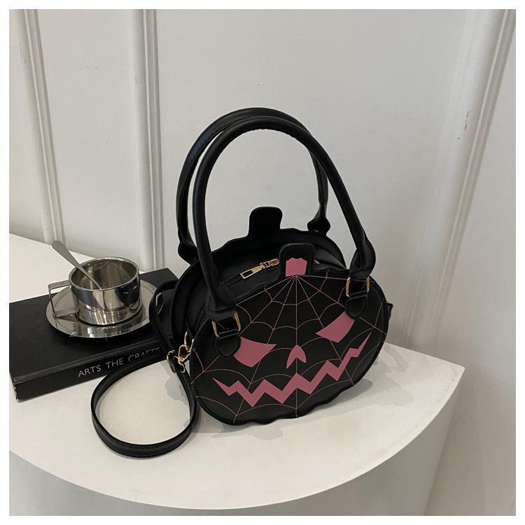 2026 New Jack-O'-Lantern Pumpkin Shape Handbag for Women, Contrast Color Simple Design, Shoulder Carry Crossbody Bag (Women's Handbags Category)