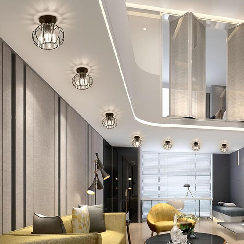 /gold Corridor Light, Nordic Modern Minimalist Entryway Balcony Lamp, Trendy Luxury Crystal Ceiling Light, No LED Bulb Included