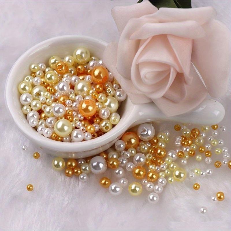 Pearl-like beads, double-hole round loose decorative beads, suitable for making accessories for DIY products.