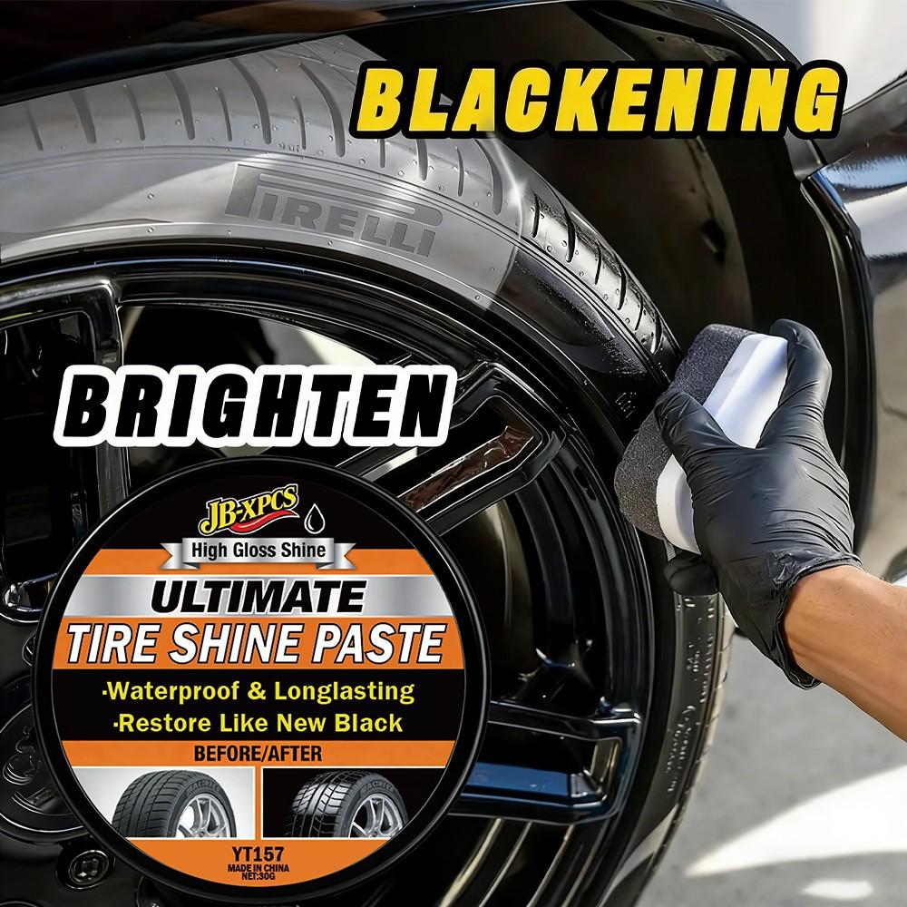 Car Tire Wax Restorer Gloss Enhancer, Crystal Clear Plastic Panel Renewal, Tire Back to Shine Polish, Ultimate Tire Care Solution