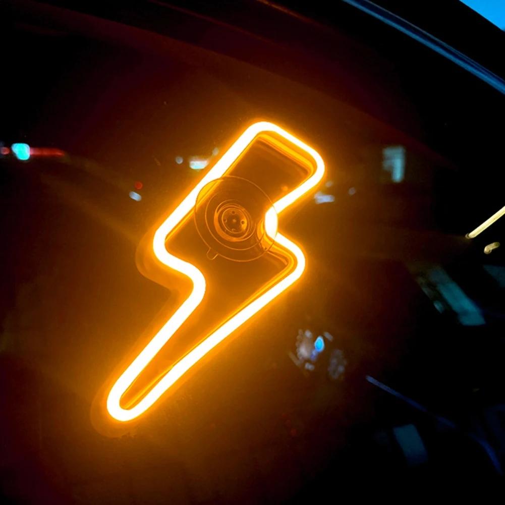 Universal LED Car Window Lights Auto Interior Decoration Atmosphere Lamps Love/Star/Lightning Neon Lights with Remote Control Led Ambient Light