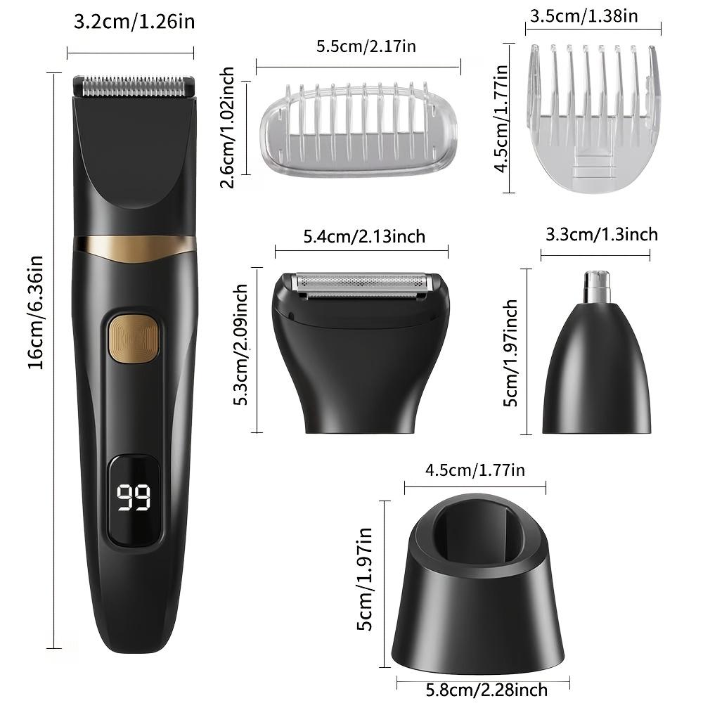 Men's 3-in-1 Body Groomer, Ideal for Trimming Hair on Various Parts of the Body, Including the Head, Face, Ears, and Nose. A Perfect Holiday Gift for Your Boyfriend or Father. USB Rechargeable, Electric Shaver.