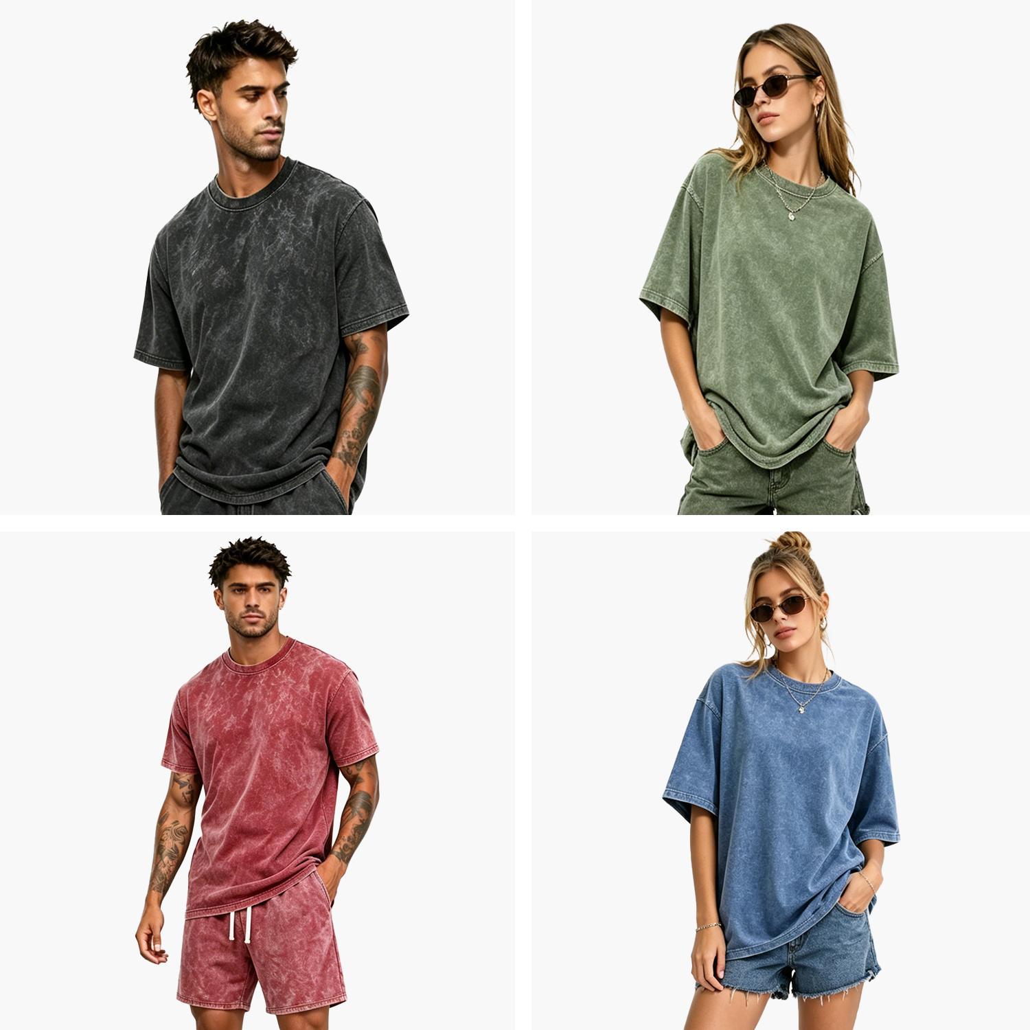 Mens 2 Piece Outfits Acid Wash Short Sets Vintage T-Shirt Lightweight Breathable Cotton Tee and Drawstring Shorts Set Retro Y2K Grunge Streetwear Co-ords Summer Casual Matching Sweat Tracksuit Male Gym Loungewear Aesthetic Clothing Regular Fit Faded Look