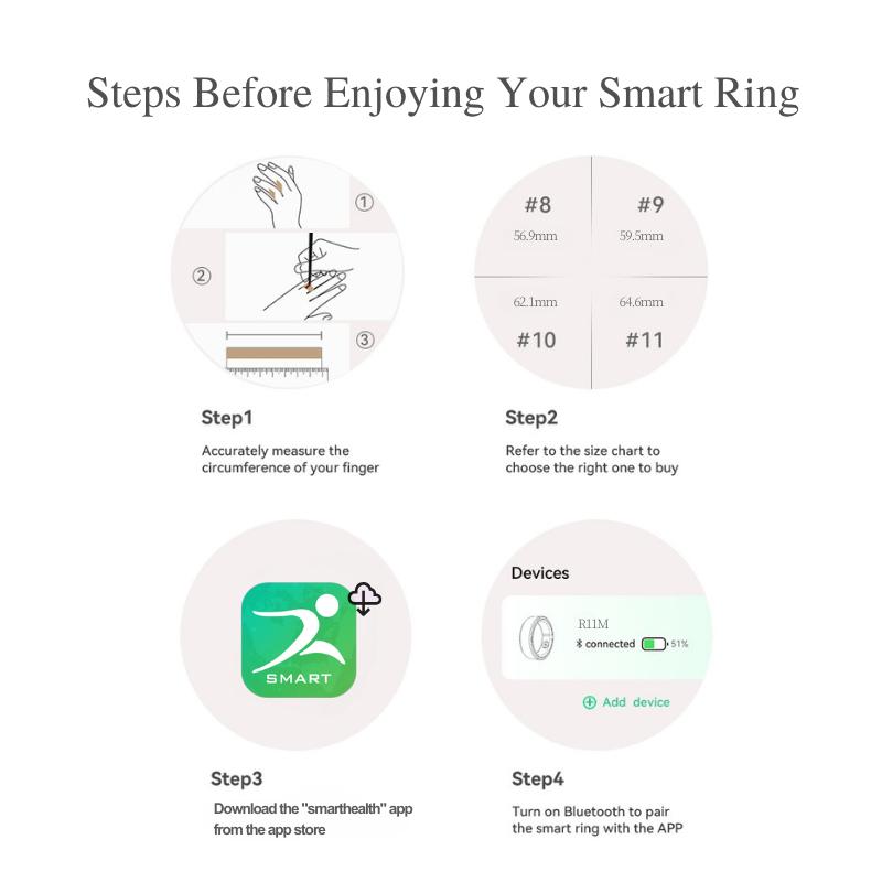 2026 Smart Health Ring for Women & Men,5-7 days Fitness Tracker with Blood Oxygen/HeartRate/Blood Pressure,Sleep Analysis, Step/Calorie/Activity Monitoring,Remote Camera Control,IP68 5ATM Waterproof,No Monthly Fee Smart wearable,Charging Case,Size7-13 tik