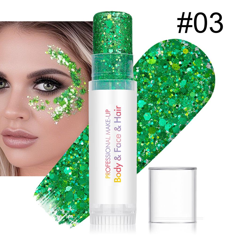 Single Pack Diaoni Christmas Party Glitter Balm, Long-Lasting Shimmer, Face Body Hair Use, Cosplay Essential, Halloween Party Dance Event