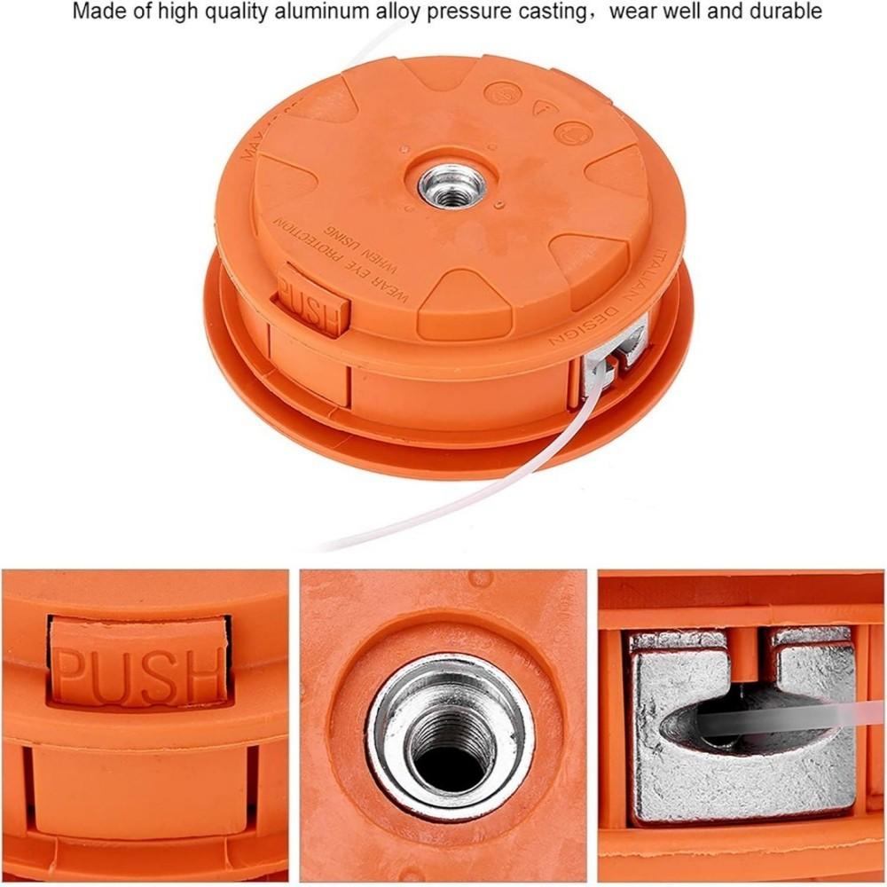 Alloy Universal Trimmer Head, Weed Eater Bump Feed Trimmer Line, Alloy Universal Twister Bump Feed Line Trimmer Head, Replacement Attachment Universal Fit for Brushcutter Lawnmover, Lawn Mower