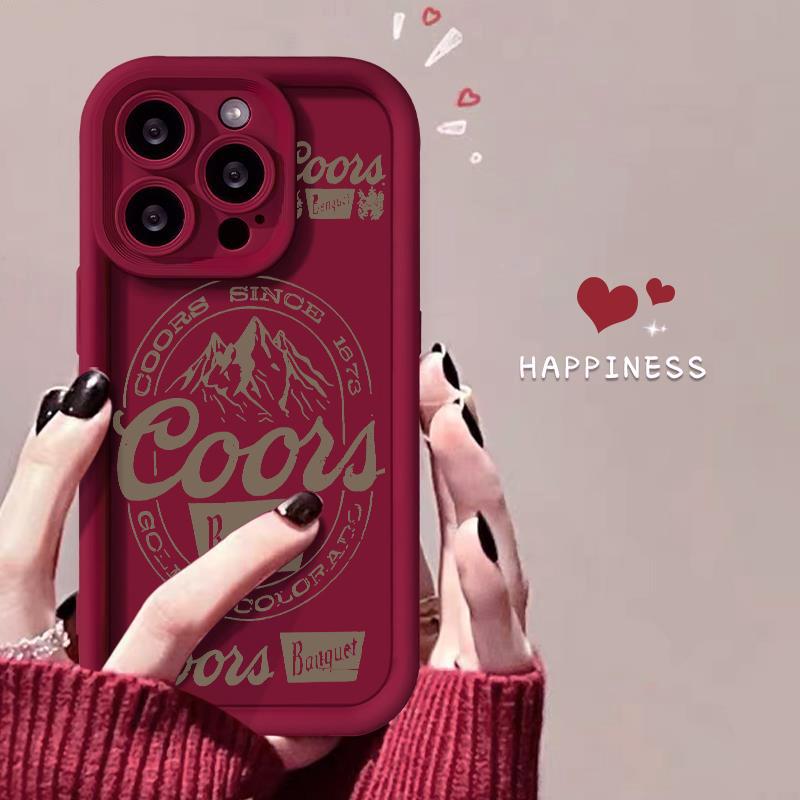 Vintage COORS Letter Pattern Phone Case , Soft Silicone , Fully Protected and Shockproof For iPhone 17 16 15 Pro Max 14 13 12 11 X Plus Air Mini Cover