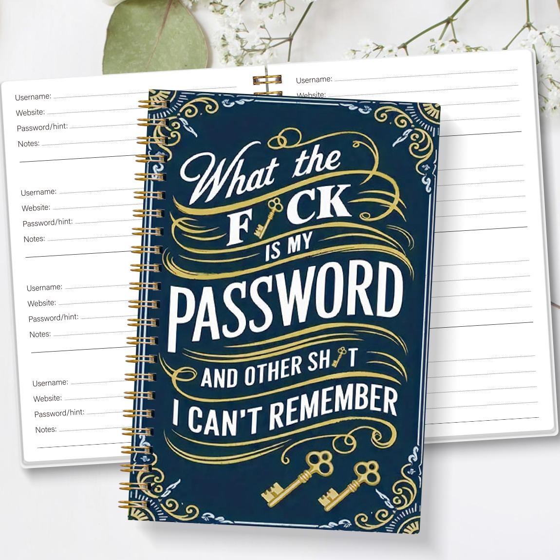 1pc Simple Password Book, Hardcover Spiral Notebook, Hardcover Journal, Minimalist Address Password Manager With Website Password Quick Access Password Storage Perfect For Home Office Internet Computer Logins, Great Holiday Gifts #GLOBAL PICKS