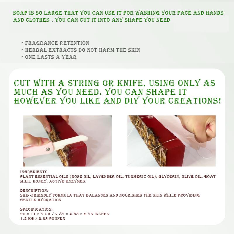 BISUTANG 》 XXXL Soap Bars – Turmeric, Rose, Lavender | Lasts Up to a Year | Gentle, Long-Lasting & DIY-Friendly