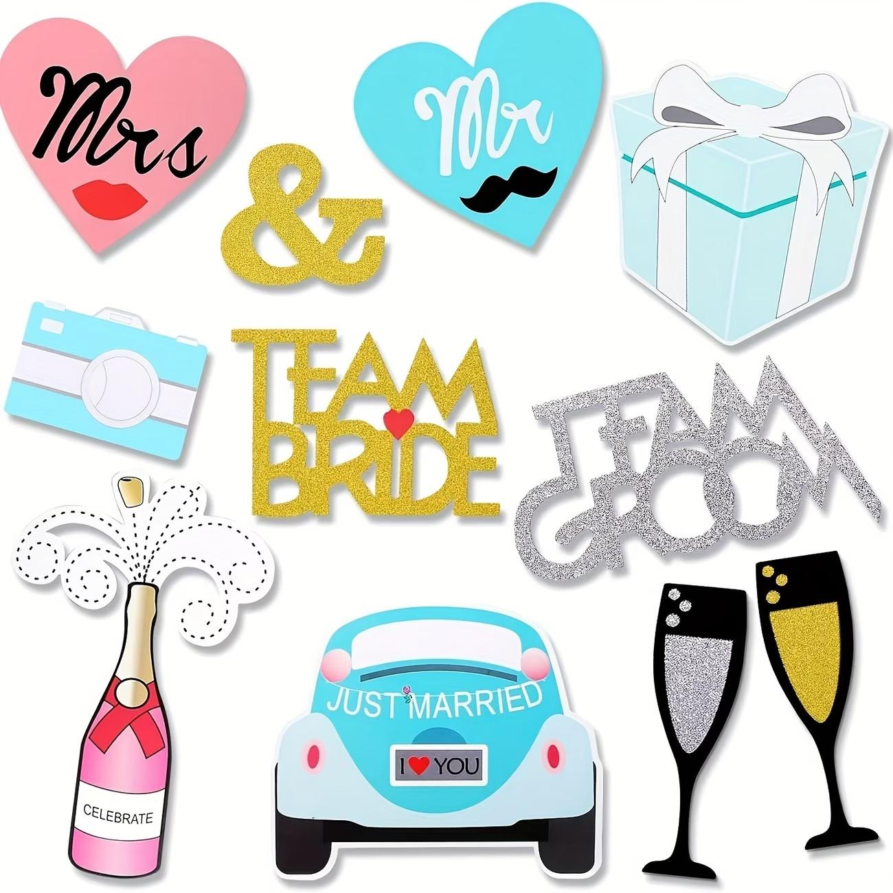 52pcs Wedding Photo Booth Additions, Creative Reception Decor, Capture Funny Moments, Perfect for Weddings and Bridal Celebrations