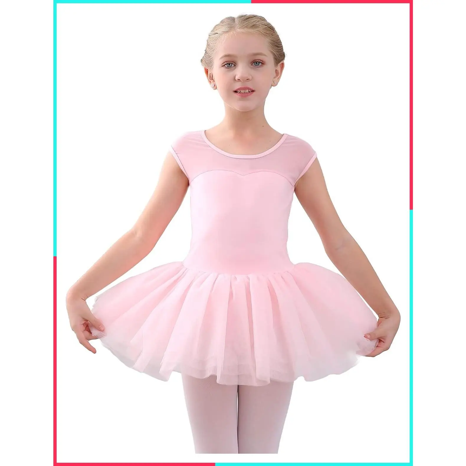 Ballet Leotards for Girls with Tutu Skirt Ballerina Dance Costumes